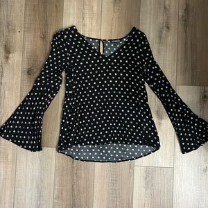 Express flare long sleeve top
